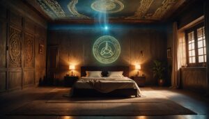 "수맥과 빙의를 차단하는 잠자리 풍수 비방을 설명하는 현중스님의 영성 지침"